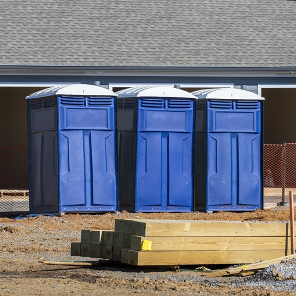 how often are the portable toilets cleaned and serviced during a rental period in Exeter-Fairmont Consolidated